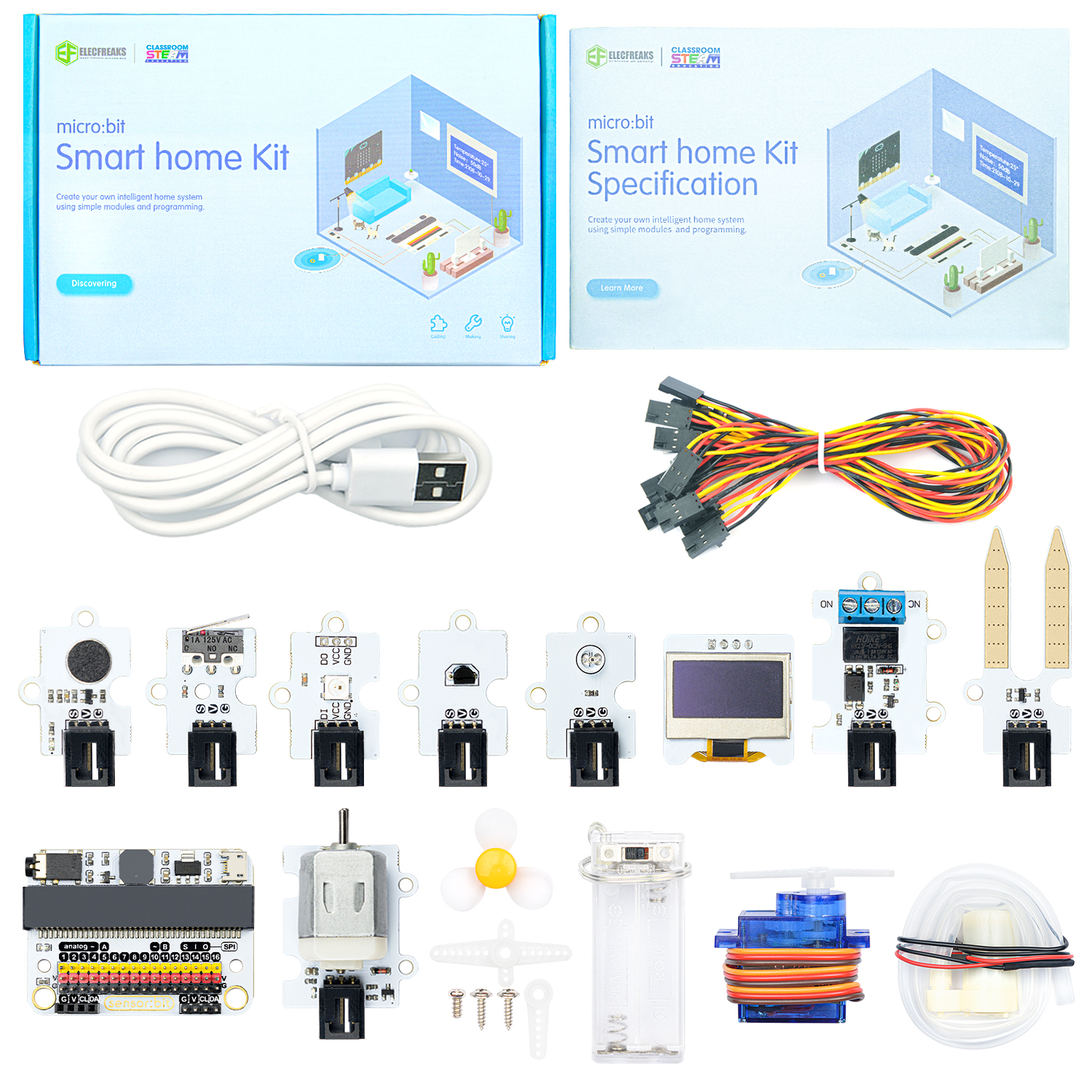 Purchase Modules for Arduino or Arduino starter kit from ELECFREAKS