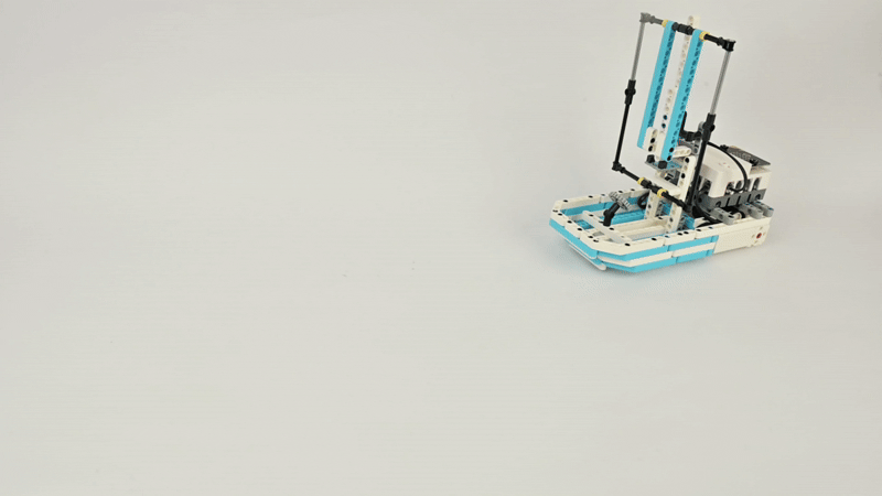 Steam Robotics Kit 110 sailboat project with programmable motor lifting sails, designed as an ocean-themed STEM case study
