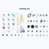 Packing list of Elecfreaks Nezha Inventor's Kit for micro:bit STEM robotics kit including expansion board, sensors, LEDs, motors, servo, USB cable, wires, gears, wheels, beams, and LEGO compatible building parts
