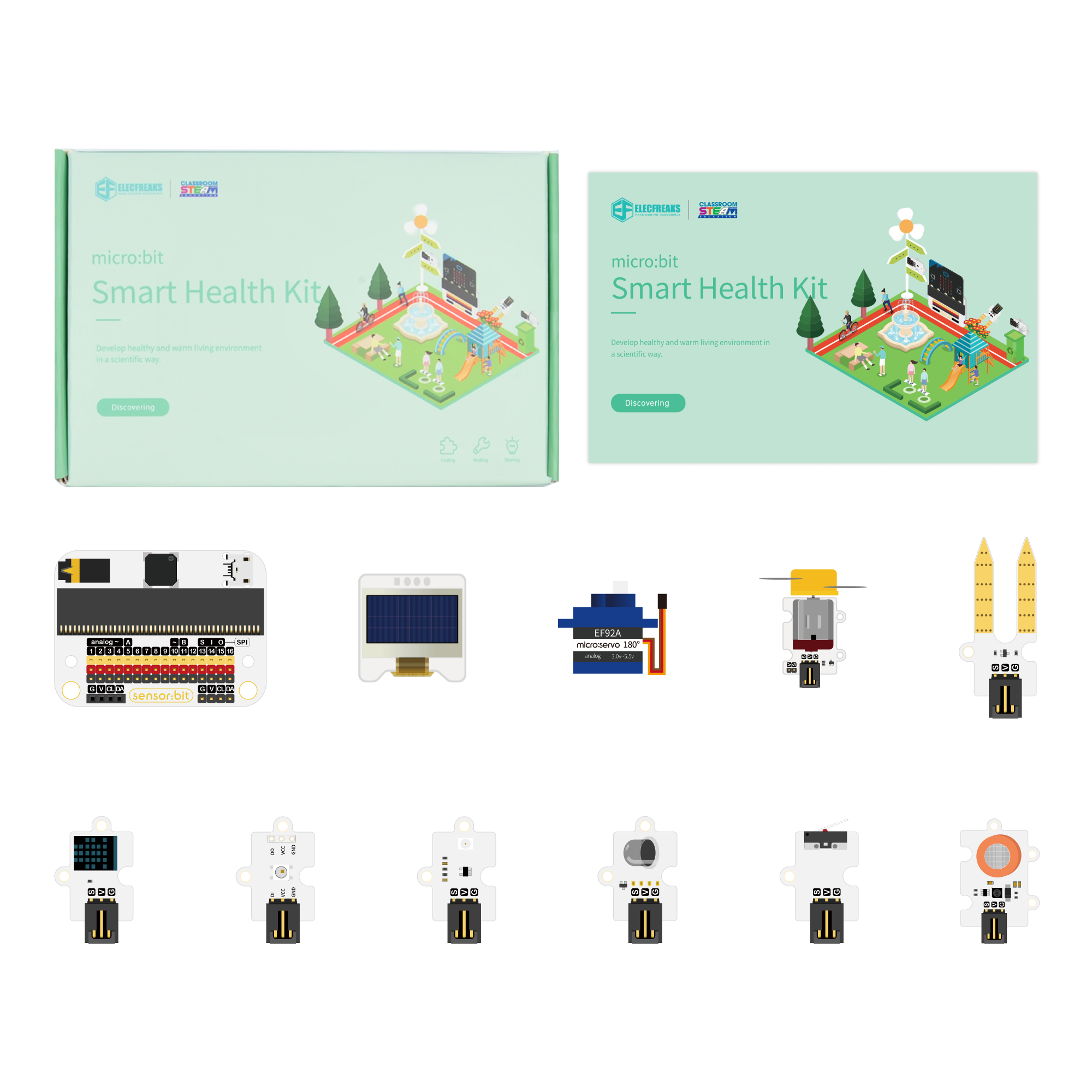 ELECFREAKS micro:bit Smart Health Kit, Electric Circuit Learning with Guidance Manual