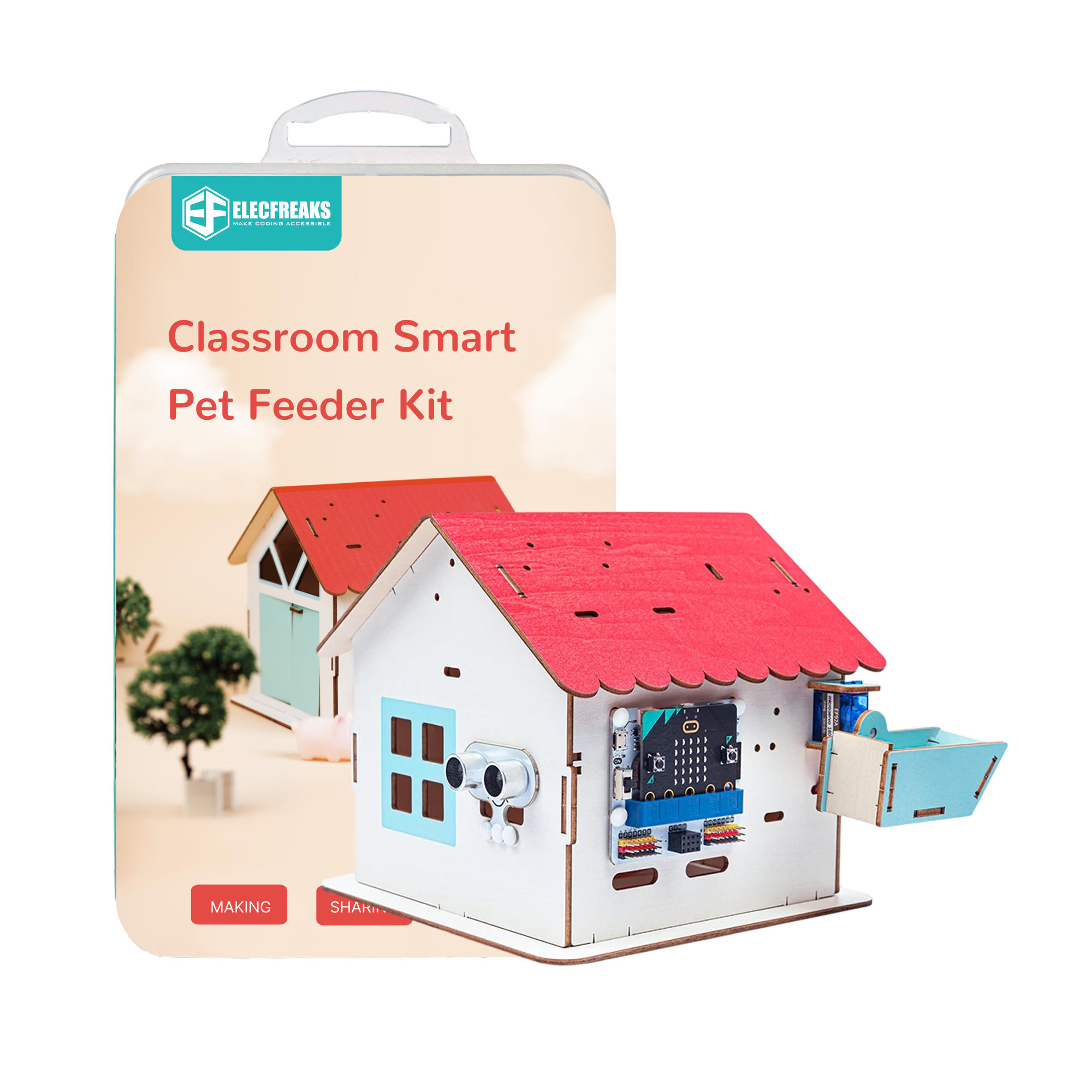 ELECFREAKS Classroom Smart Pet Feeder Kit (Including Smart Home Material Pack)