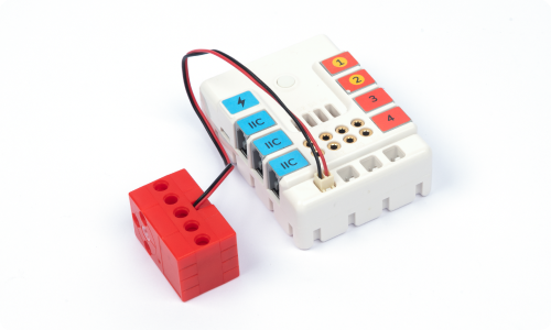 ELECFREAKS Wukong expansion board connected with red power module for micro:bit STEM robotics kits projects