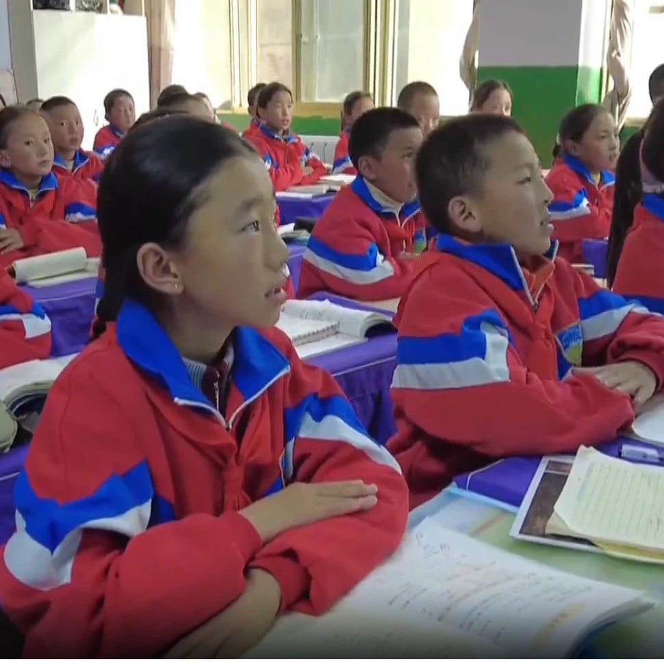 Students at Nagqu No. 3 Primary School in Tibet participating in an AI education class supported by ELECFREAKS and the Zhihang Education Foundation, part of the effort to promote AI Education in China.