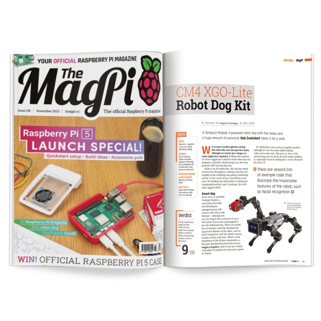 ELECFREAKS joins hands with Magpi magazine to start a craze for the XGO Robot Kit.