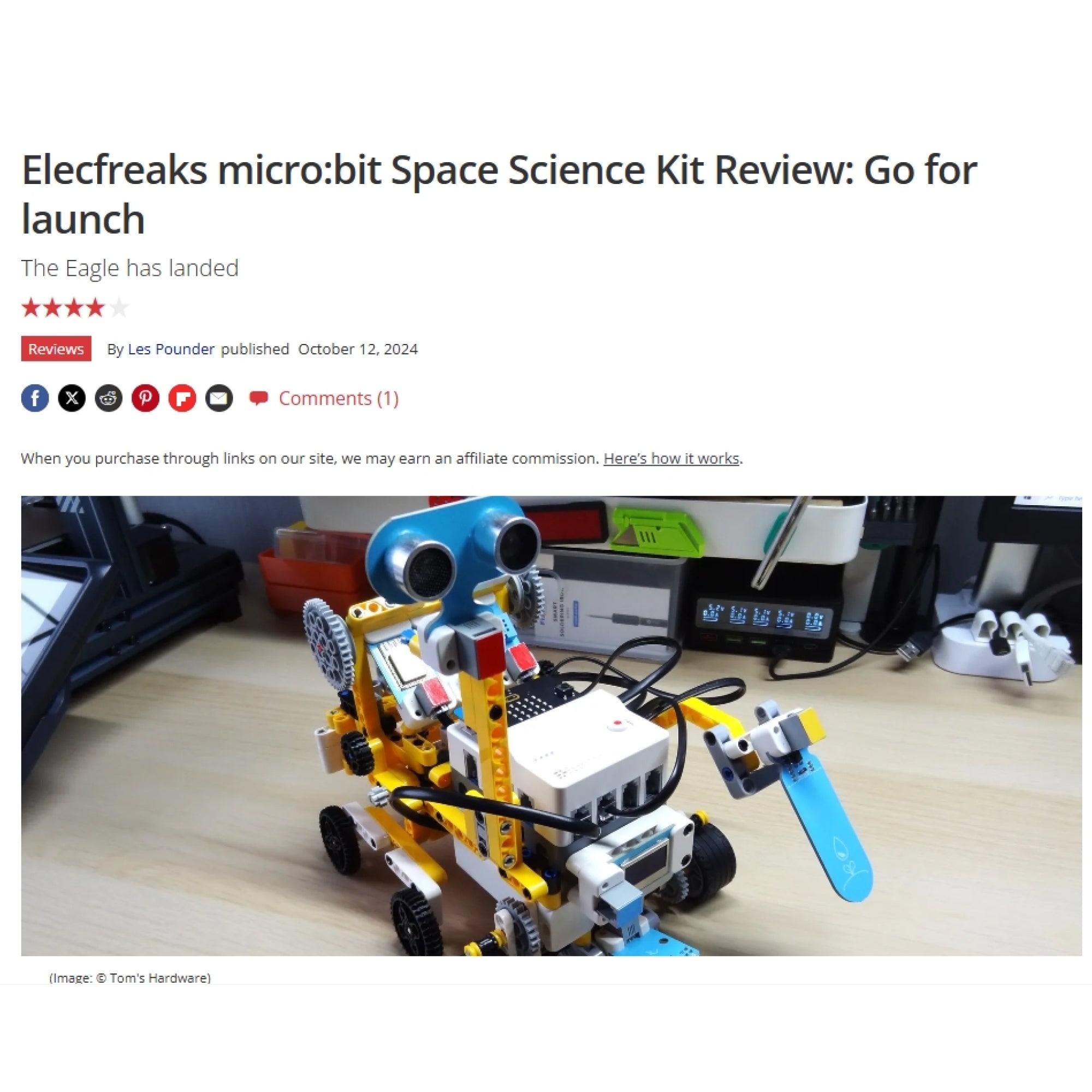 Review by Tom's Hardware: Elecfreaks micro:bit Space Science Kit