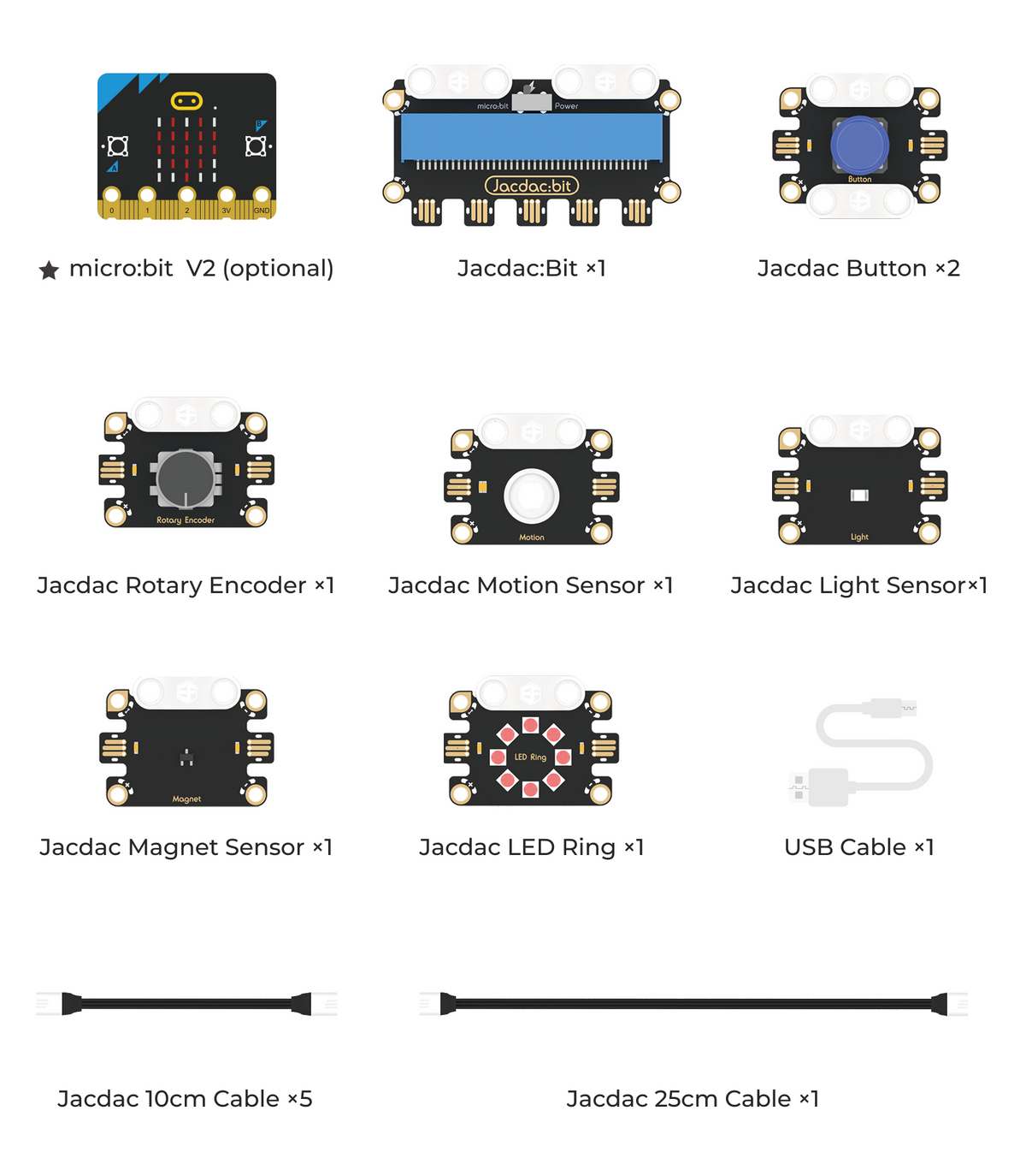 ELECFREAKS micro:bit Jacdac Smart Exploration Kit Content