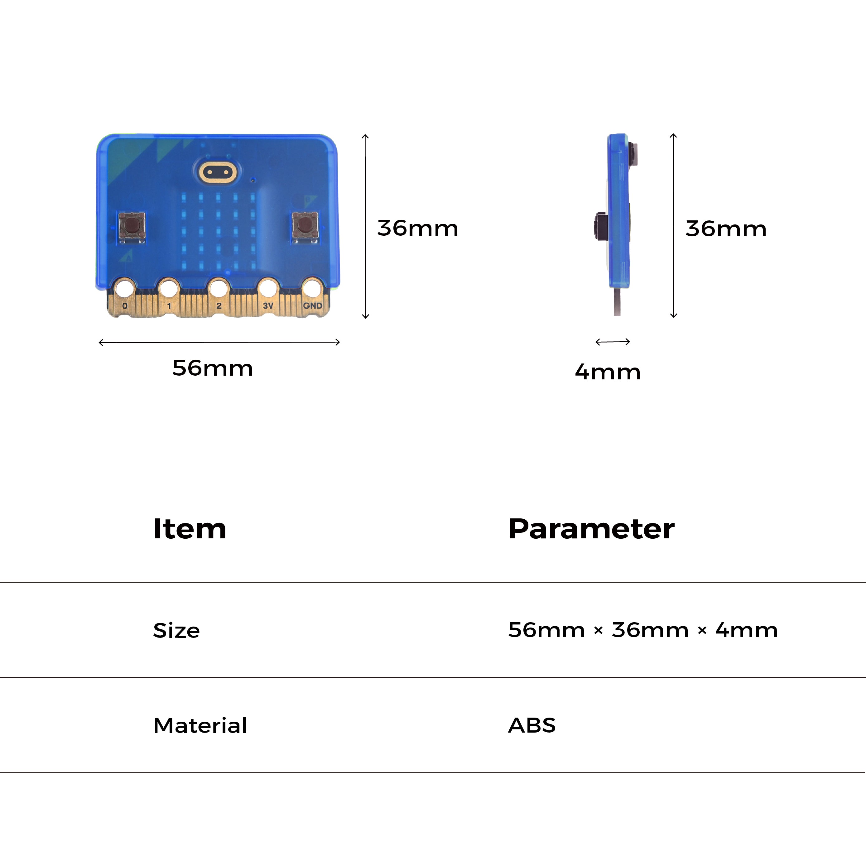 Estuche ELECFREAKS micro:bit - Azul 
