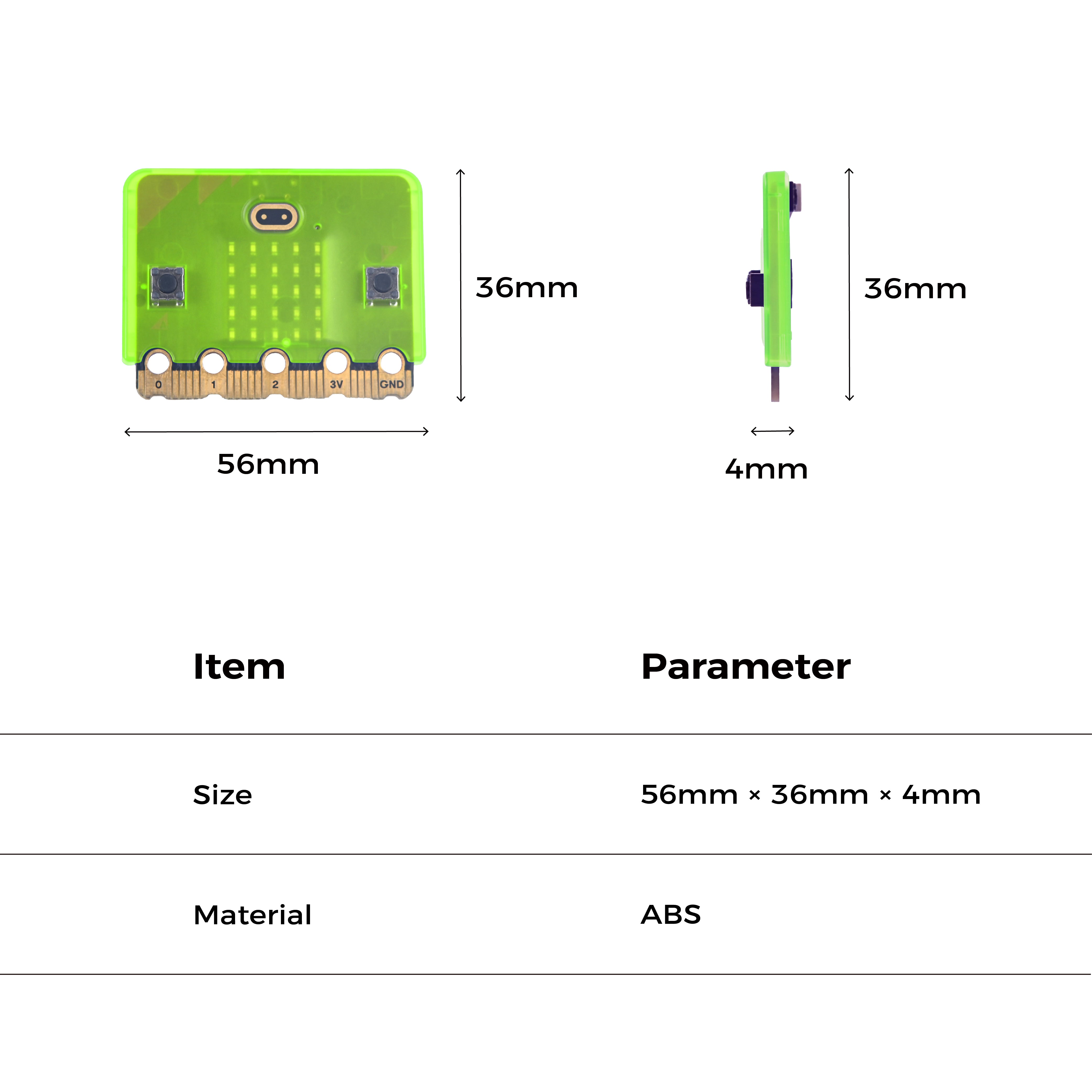 ELECFREAKS micro:bit Case - Green