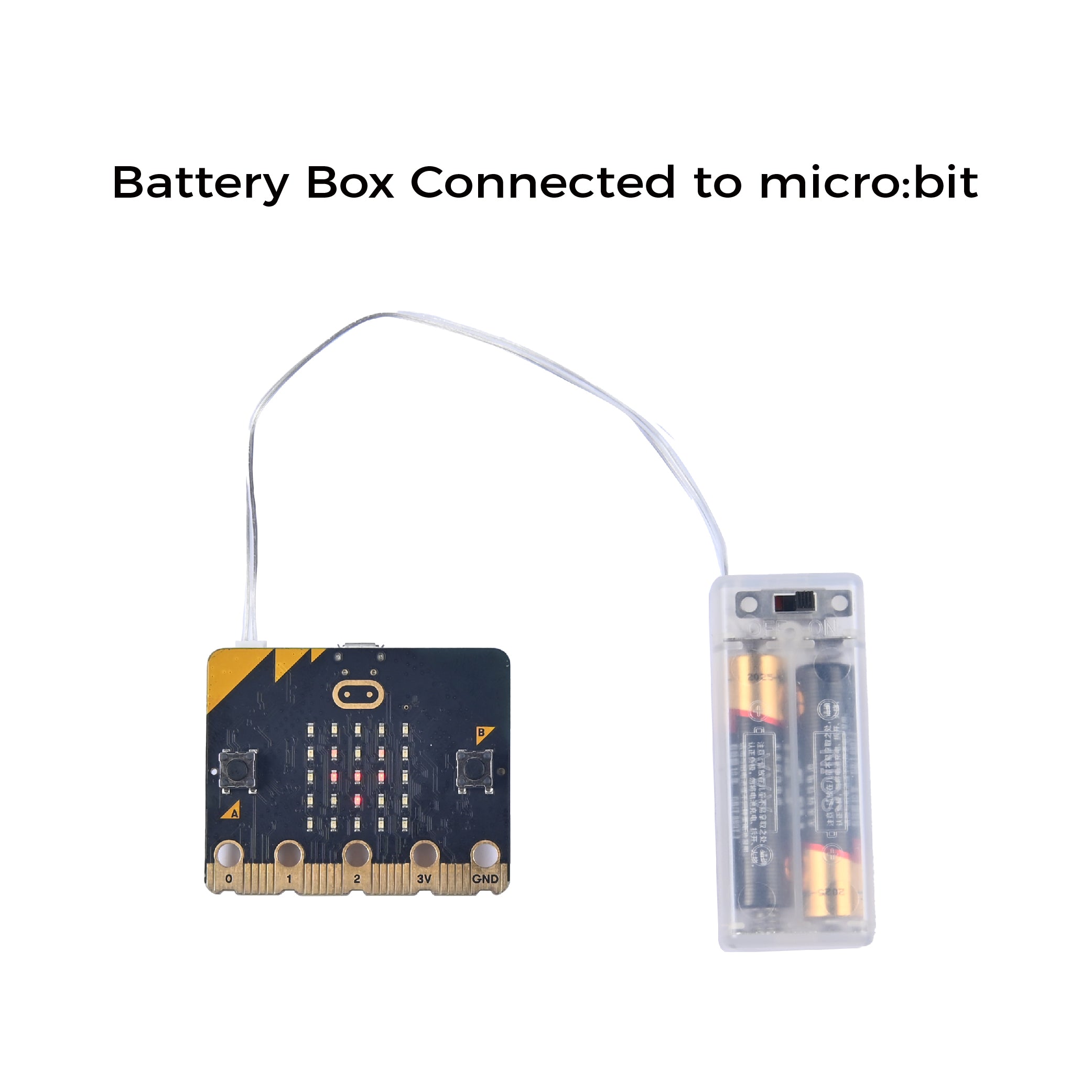 ELECFREAKS micro:bit Exclusive Crystal Battery Box (2 x AAA Batteries)