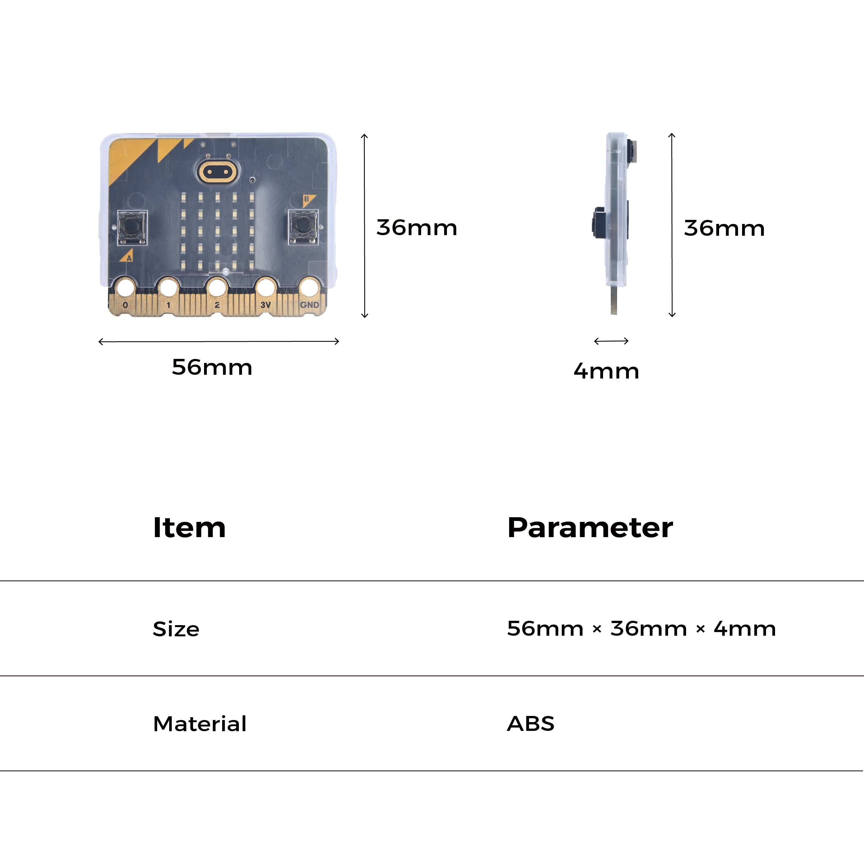 Estuche ELECFREAKS micro:bit - Translúcido 