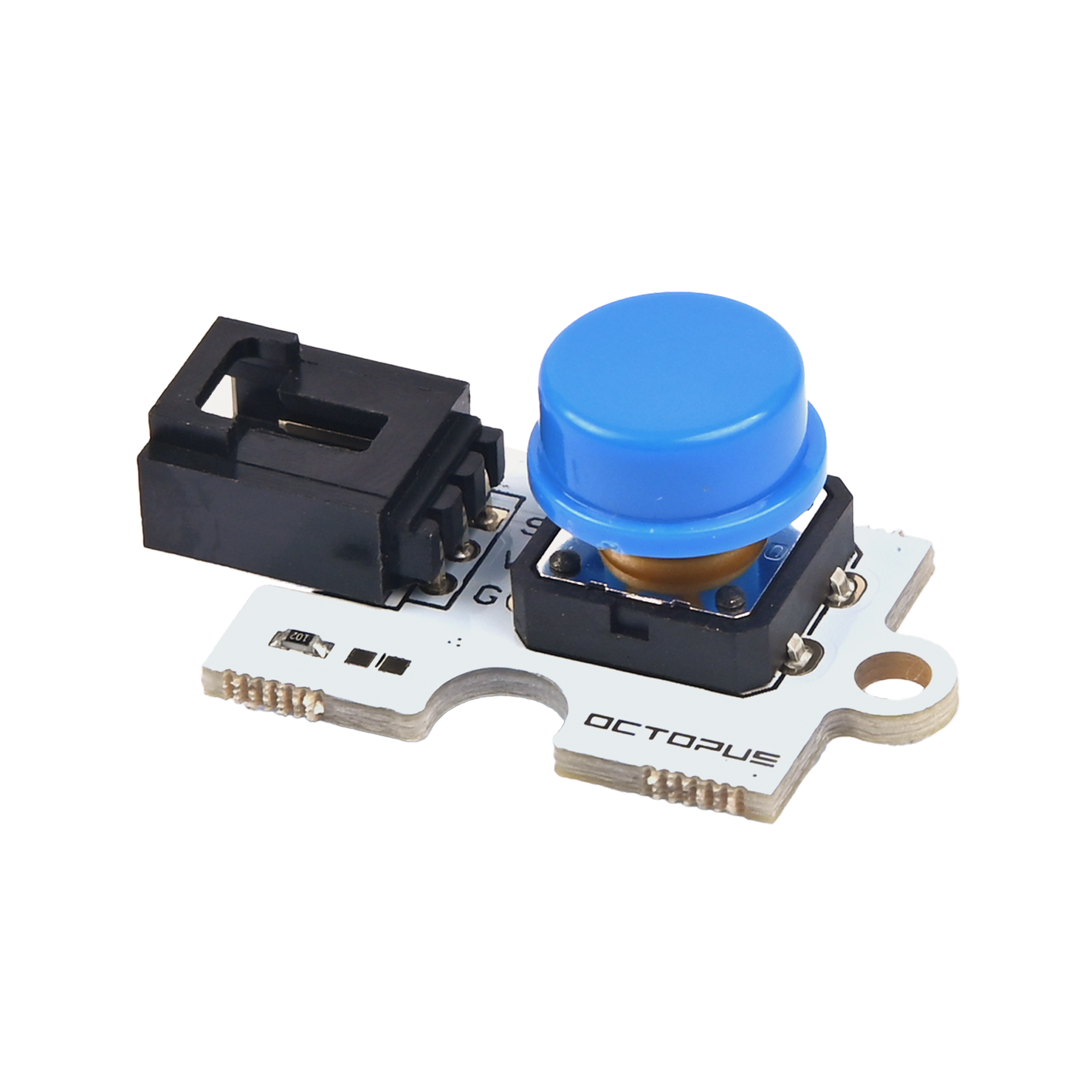 ELECFREAKS Octopus Digital PushButton Brick - Blue
