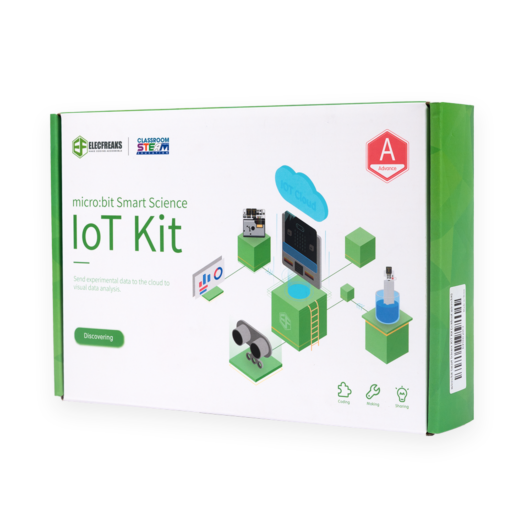 El kit ELECFREAKS micro:bit Smart Science IOT incluye una gama de sensores y módulos