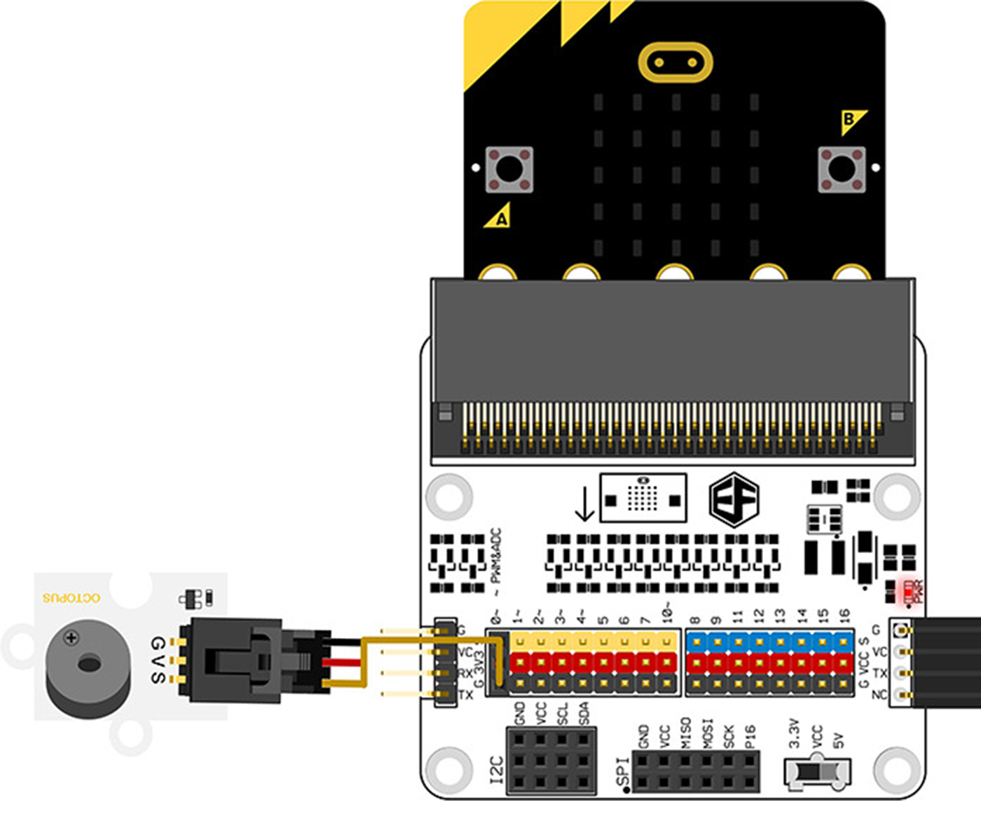 Octopus:bit (Breakout Board For micro:bit) | why.gr