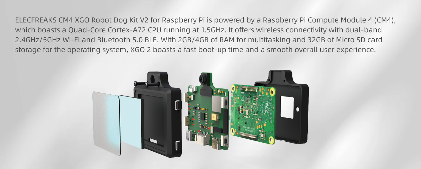 CM4 XGO-Lite Robot Dog Kit V2 for Raspberry Pi | why.gr