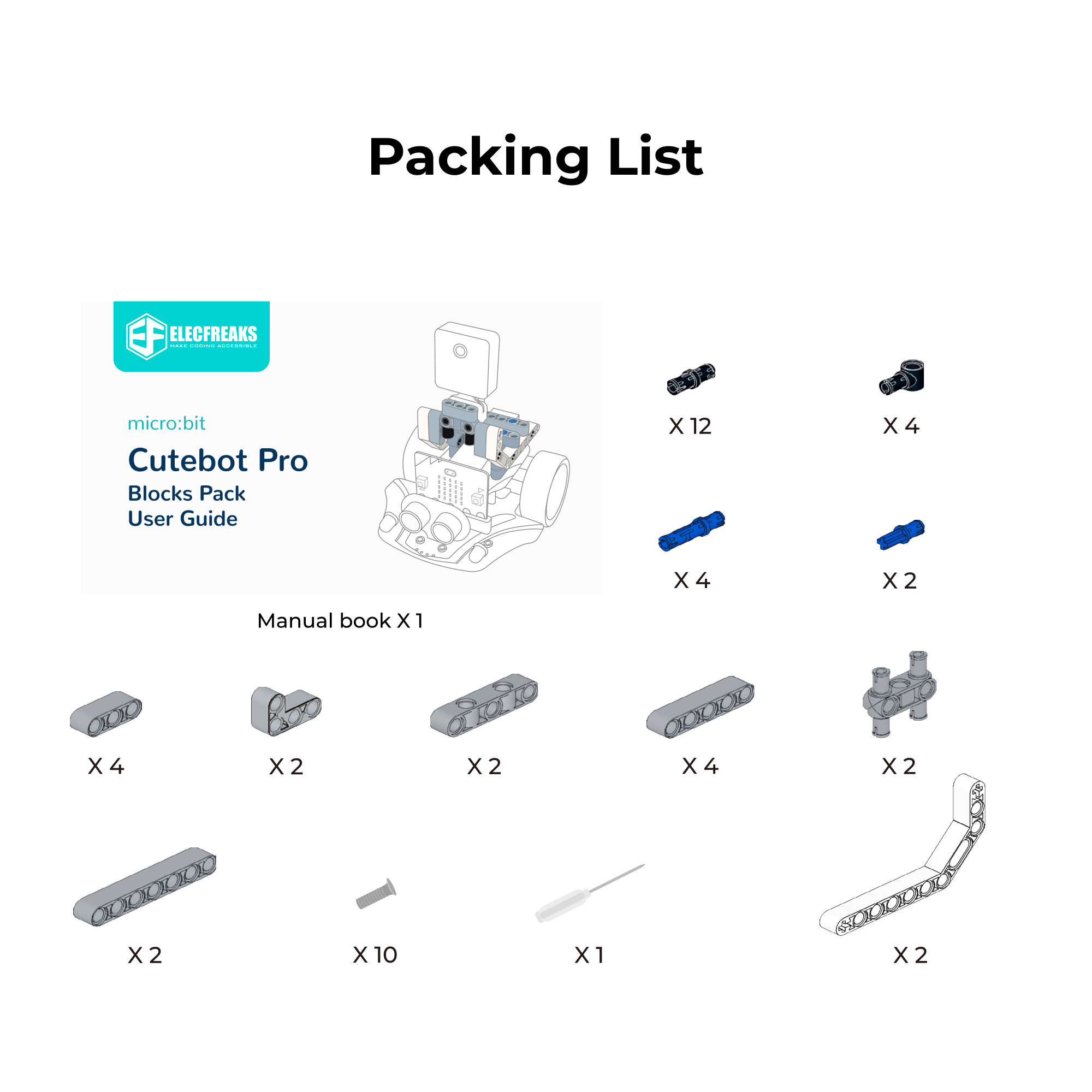 ELECFREAKS Cutebot Pro Blocks Pack