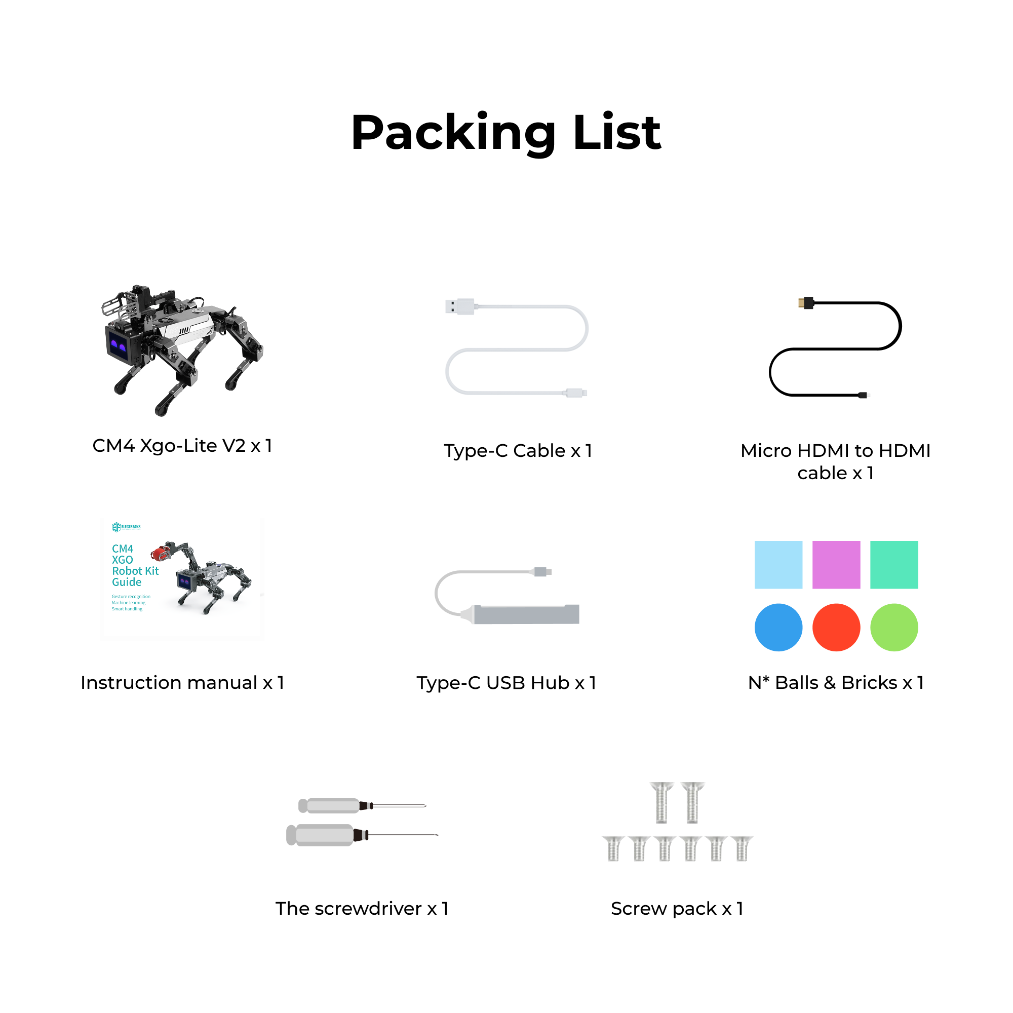 Kit de perro robot ELECFREAKS CM4 XGO para Raspberry Pi 