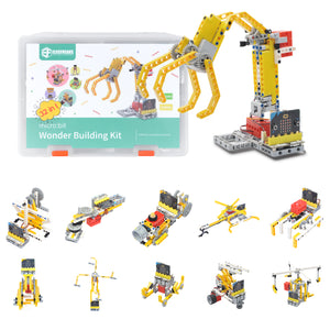 ELECFREAKS micro:bit 32 IN 1 ワンダービルディングキット、ビルディングブロック/センサー/Wukong 拡張ボード付きプログラム可能な K12 教育学習キット