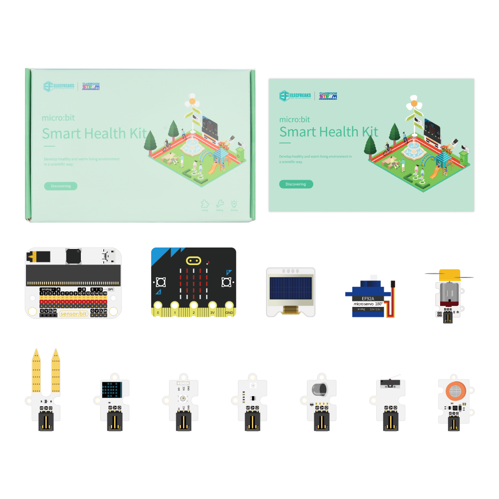 ELECFREAKS micro:bit Smart Health Kit, Electric Circuit Learning with Guidance Manual