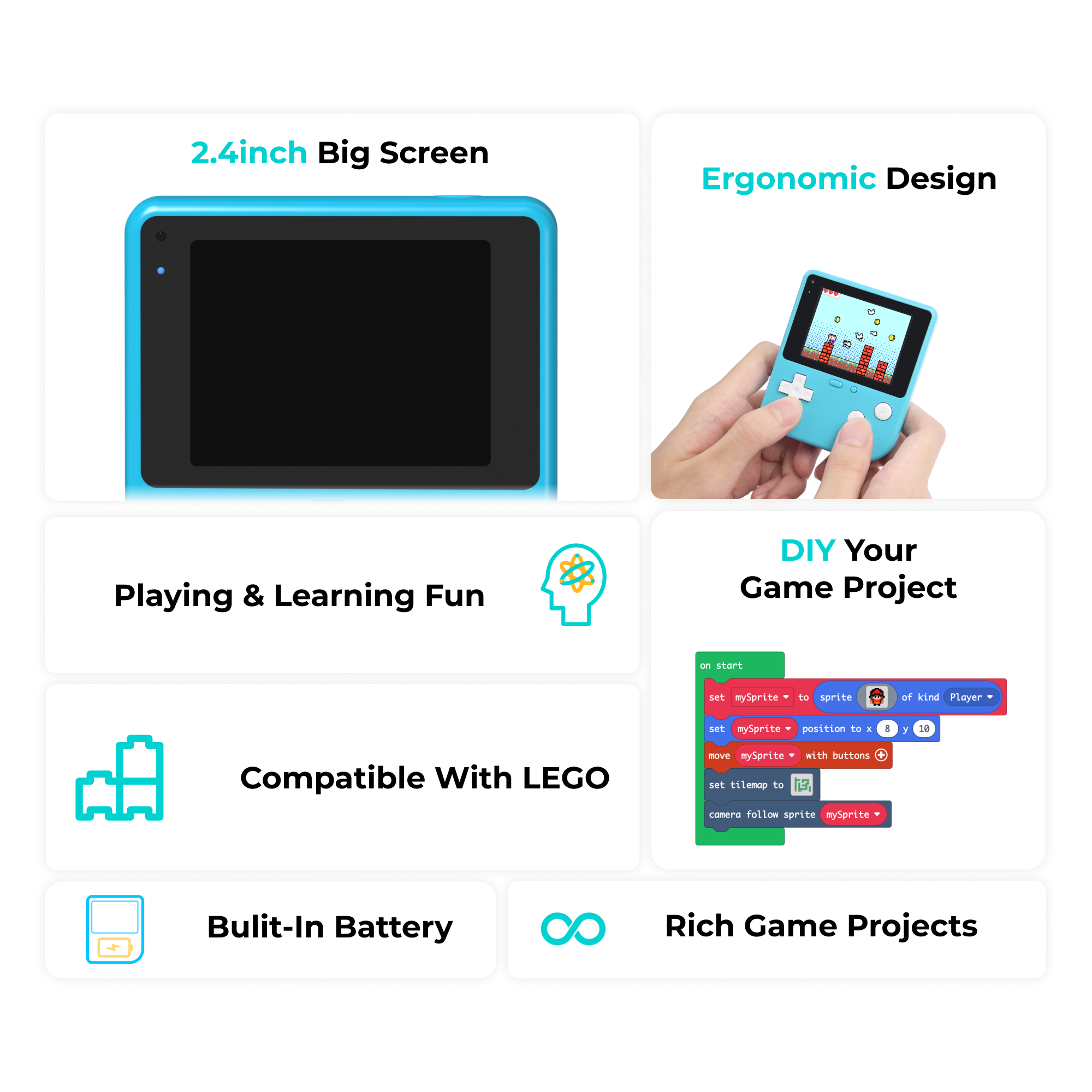 ELECFREAKS Retro Microsoft Makecode Arcade para la educación 