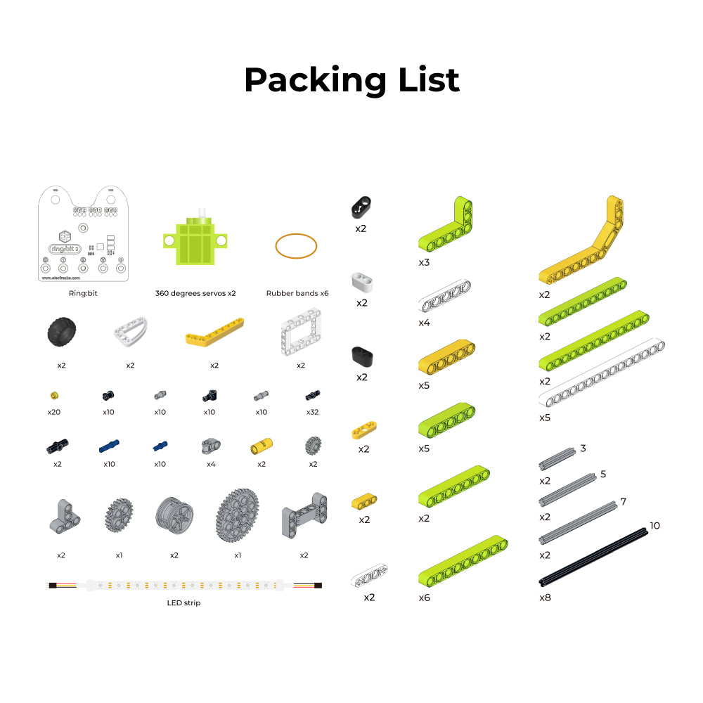 ELECFREAKS micro:bit 6 IN 1 Ring:bit Kit (Without micro:bit Board)