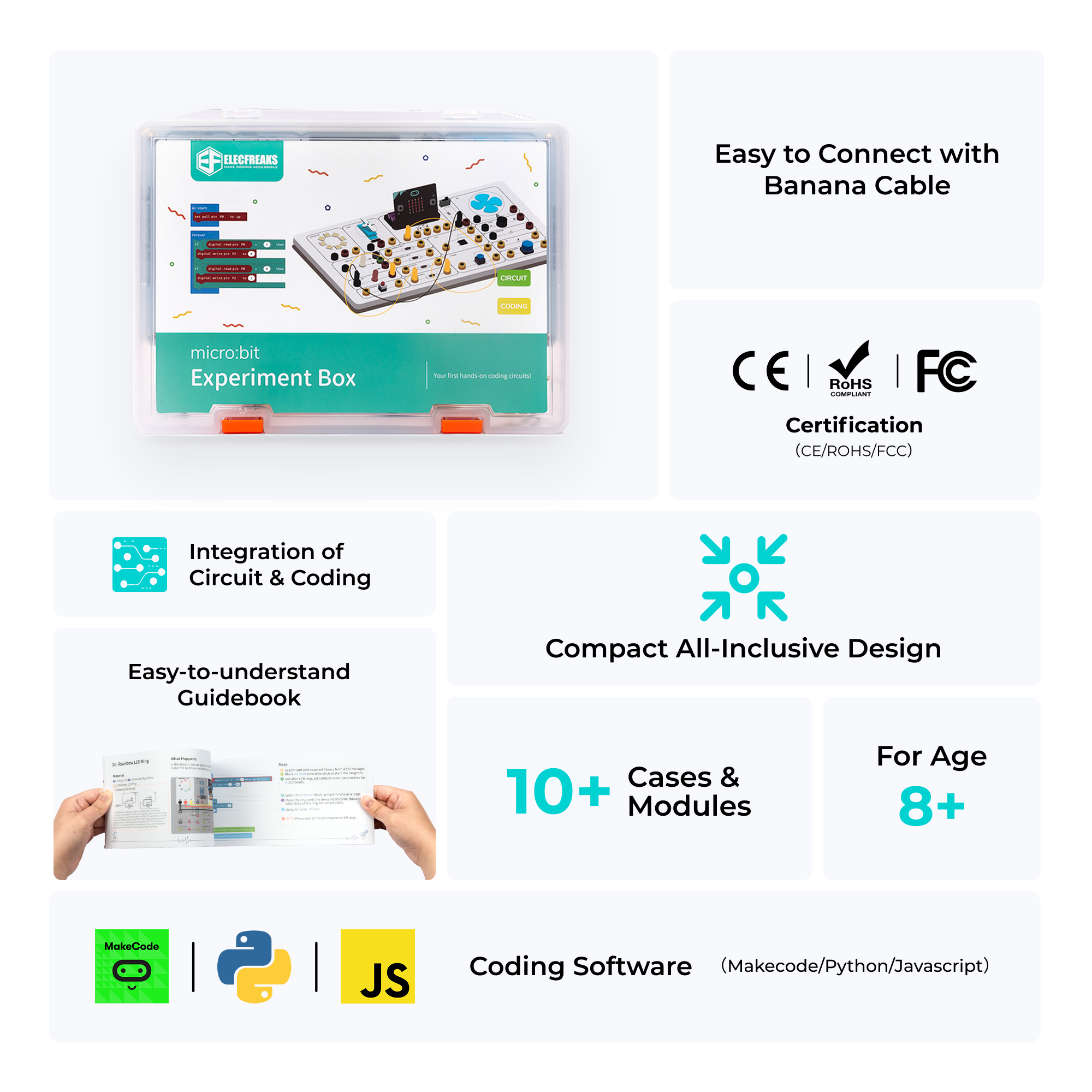 ELECFREAKS micro:bit Smart Science Box Experiment Kit, Programming Kit For Kid