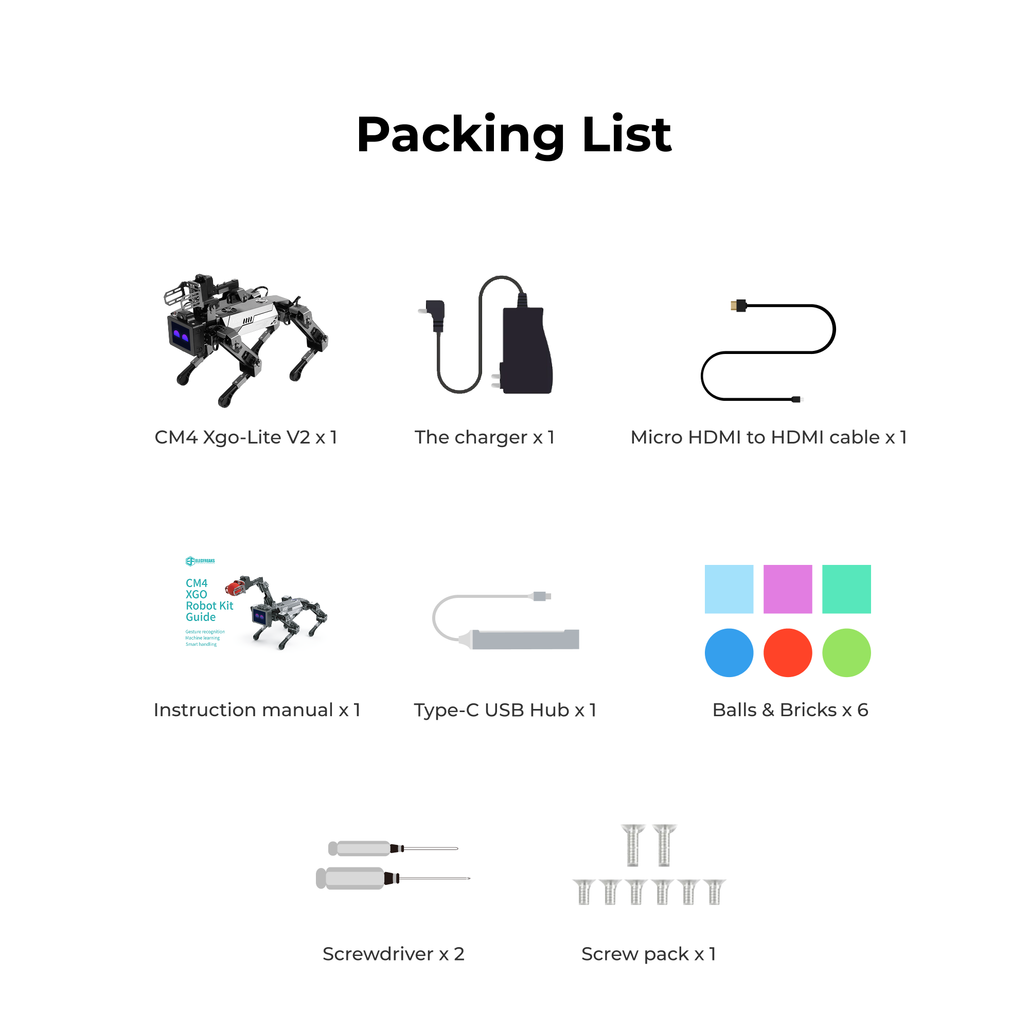 ELECFREAKS CM4 XGO-Lite Robot Dog Kit For Raspberry Pi, Programmable Robot Dog Kit for STEM education and modern classroom projects