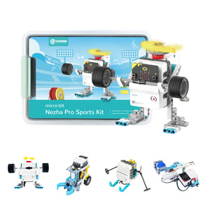 ELECFREAKS micro:bit Nezha Pro Sports Kit, Sports-Themed DIY Robot Kit for Fun Elementary STEM Activities