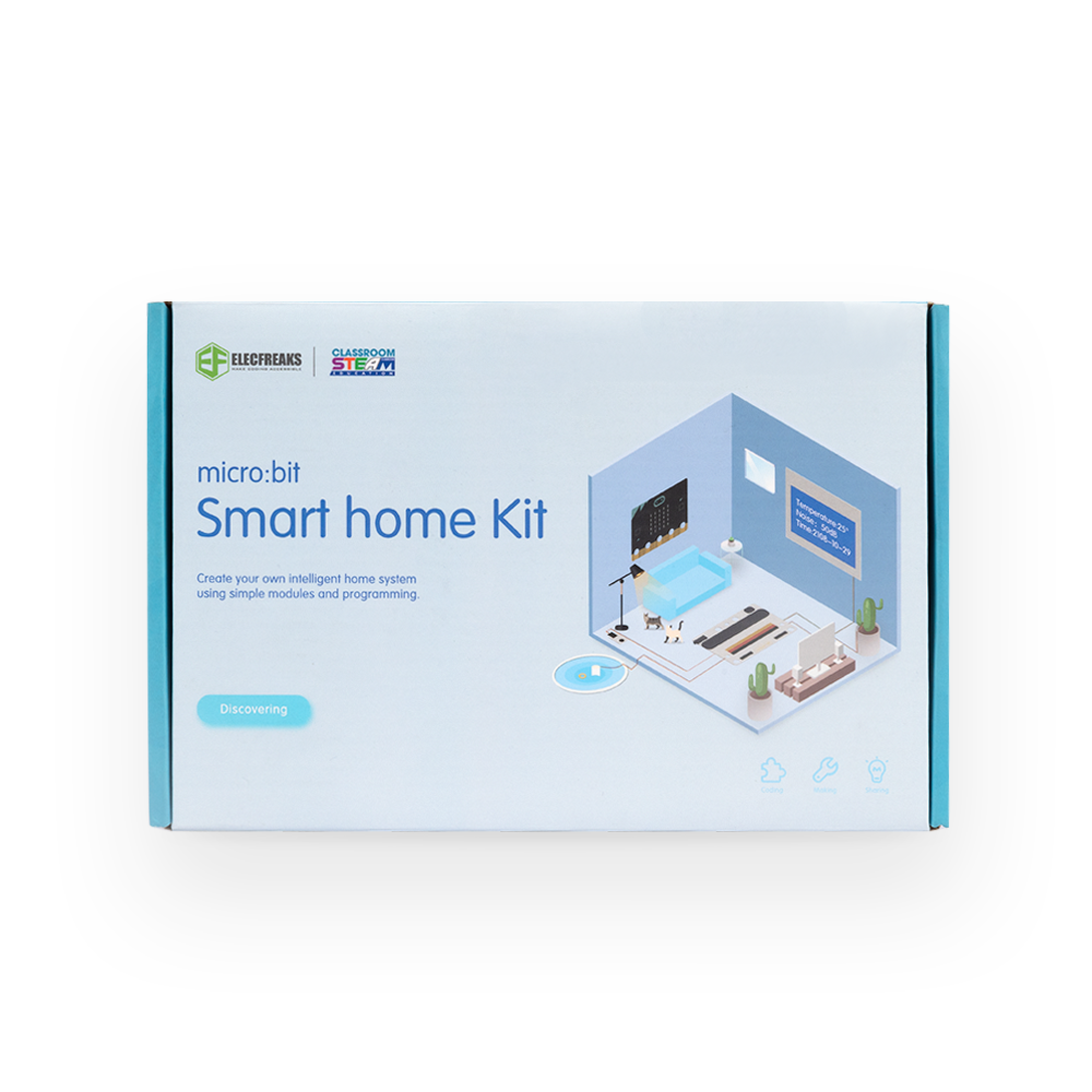 ELECFREAKS micro:bit Smart Home Kit, Micro:bit Sensor Starter Kit, kit STEM de programación DIY con módulos electrónicos de codificación básica y tutorial Wiki 